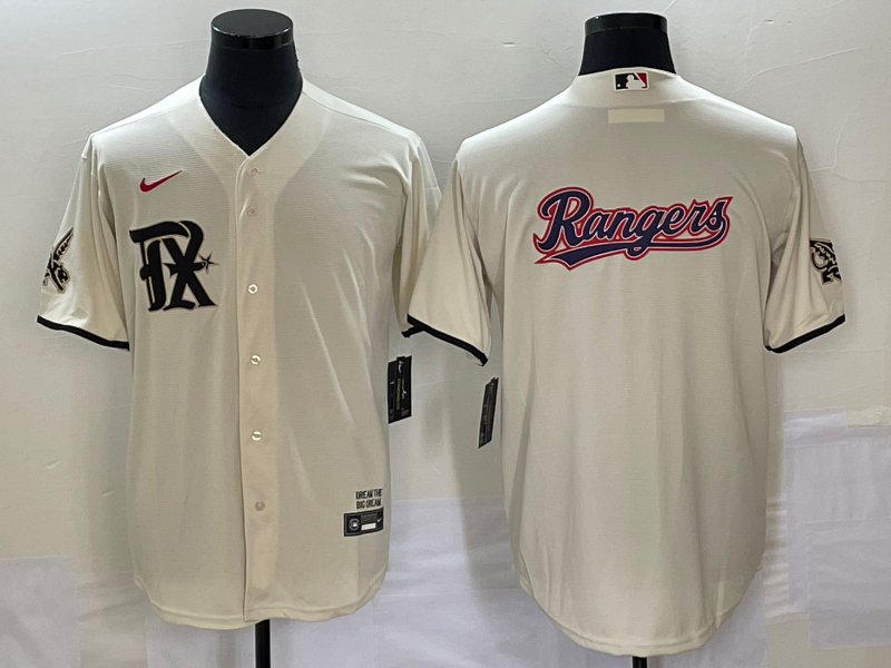 Men's Texas Rangers Cream 2023 City Connect Replica Jersey baseball jersey product view 1