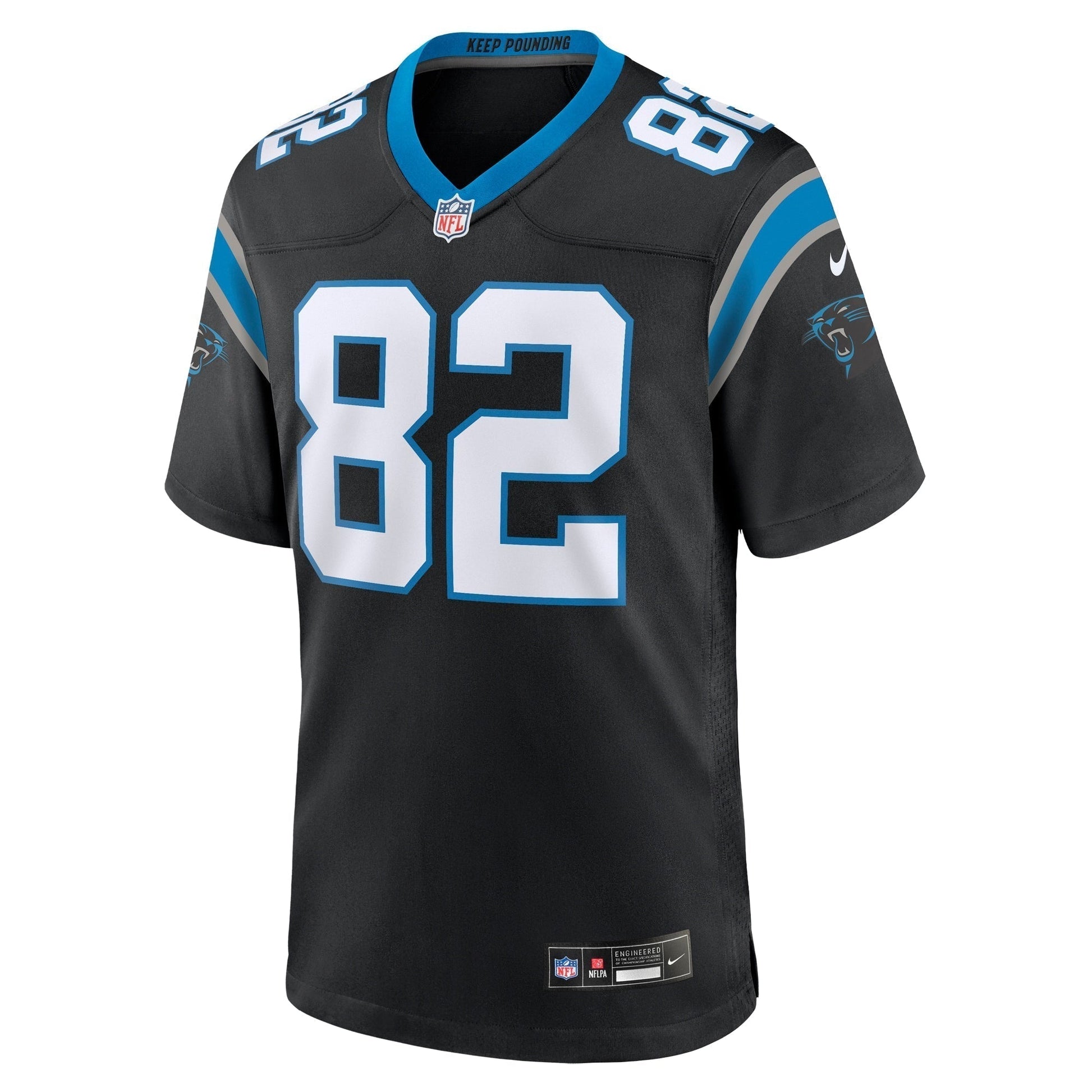 Tommy Tremble Carolina Panthers Nike Team Game Jersey - Black football jersey product view 2