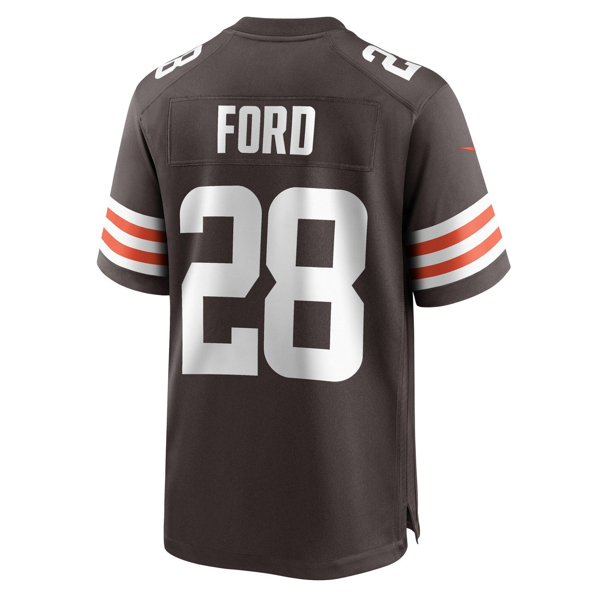 Mike Ford Cleveland Browns Nike Team Game Jersey - Brown football jersey product view 3