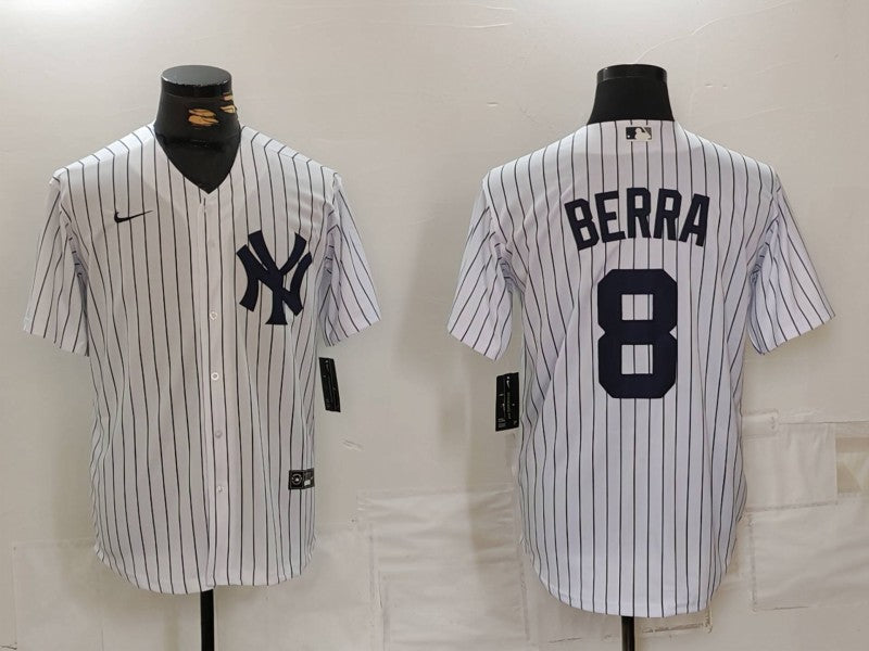 Men's New York Yankees Yogi Berra #8 White Home Limited Player Jersey1 baseball jersey product view 1