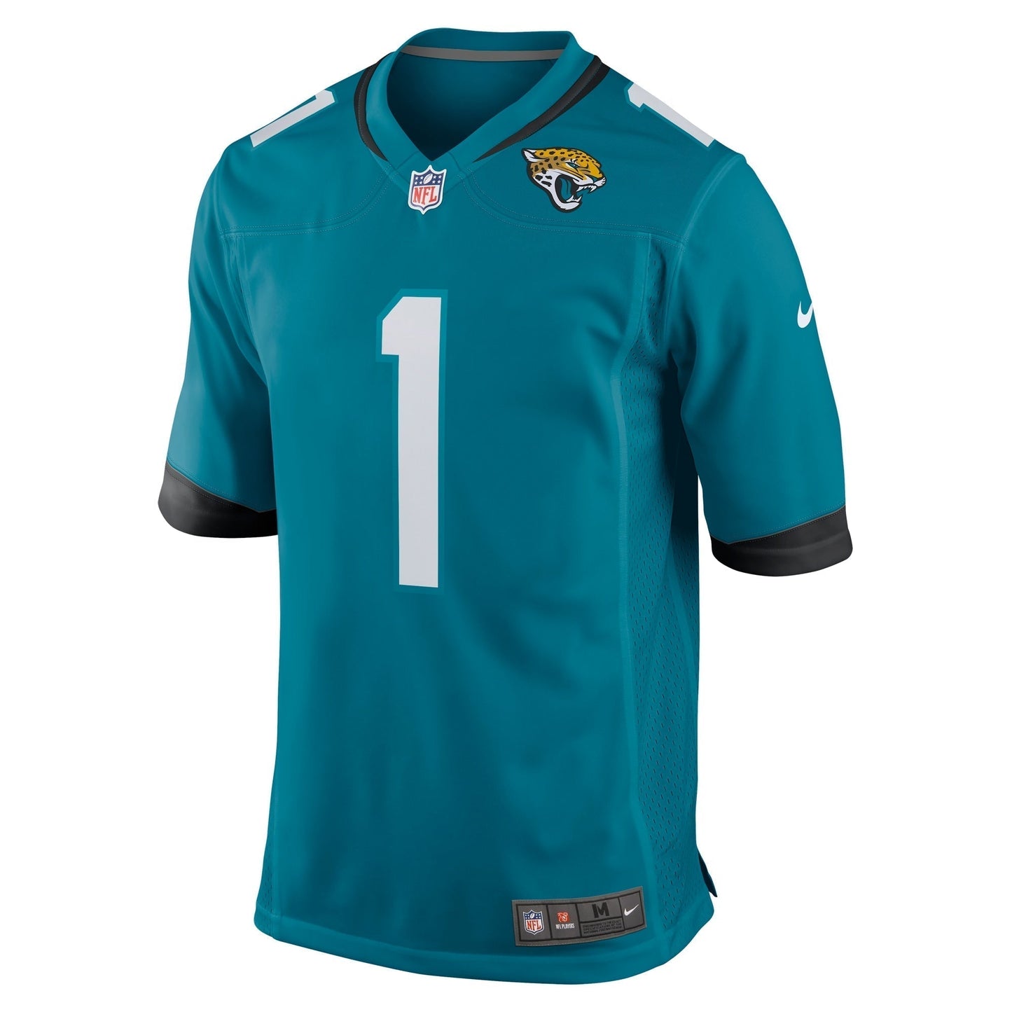 Number 1 Dad Jacksonville Jaguars Nike Game Jersey - Teal football jersey product view 2