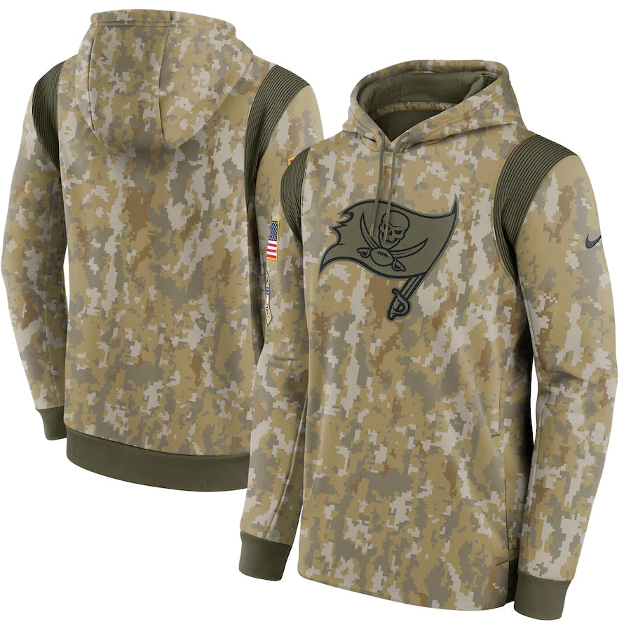 Men's Tampa Bay Buccaneers NFL 2021 Salute to Service Hoodie1 Camouflage football jersey product view 1