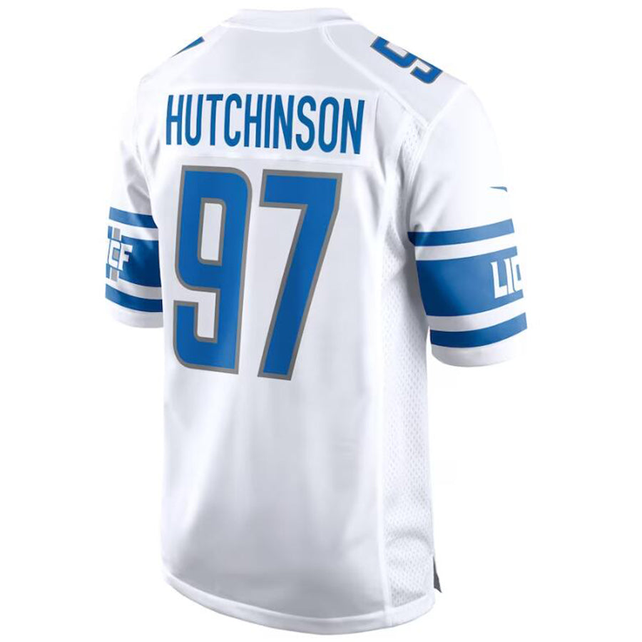 D.Lions #97 Aidan Hutchinson White Stitched Player Game Football Jerseys football jersey product view 1