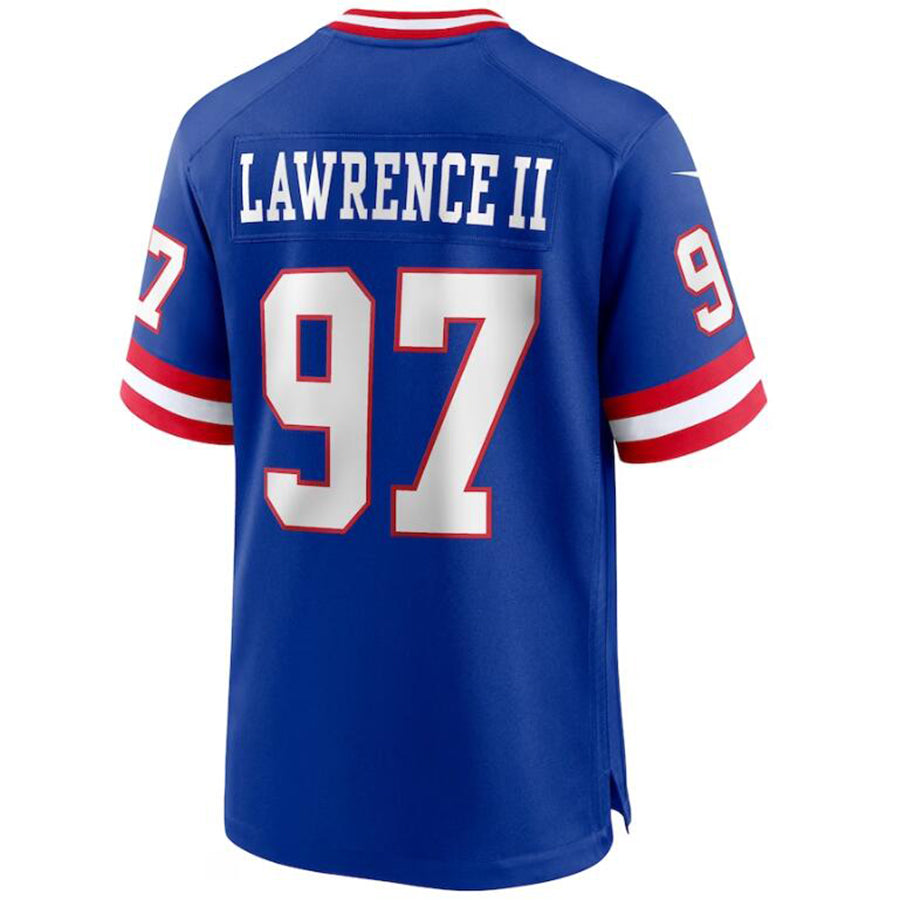 #97 Dexter Lawrence II Player NY.Giants Royal Game Football Jerseys football jersey product view 1
