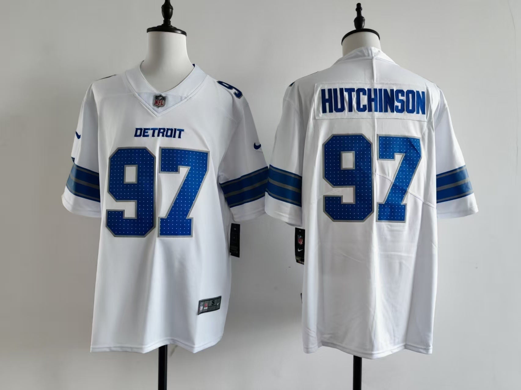 Men's Detroit Lions Aidan Hutchinson Jersey - White football jersey product view 1