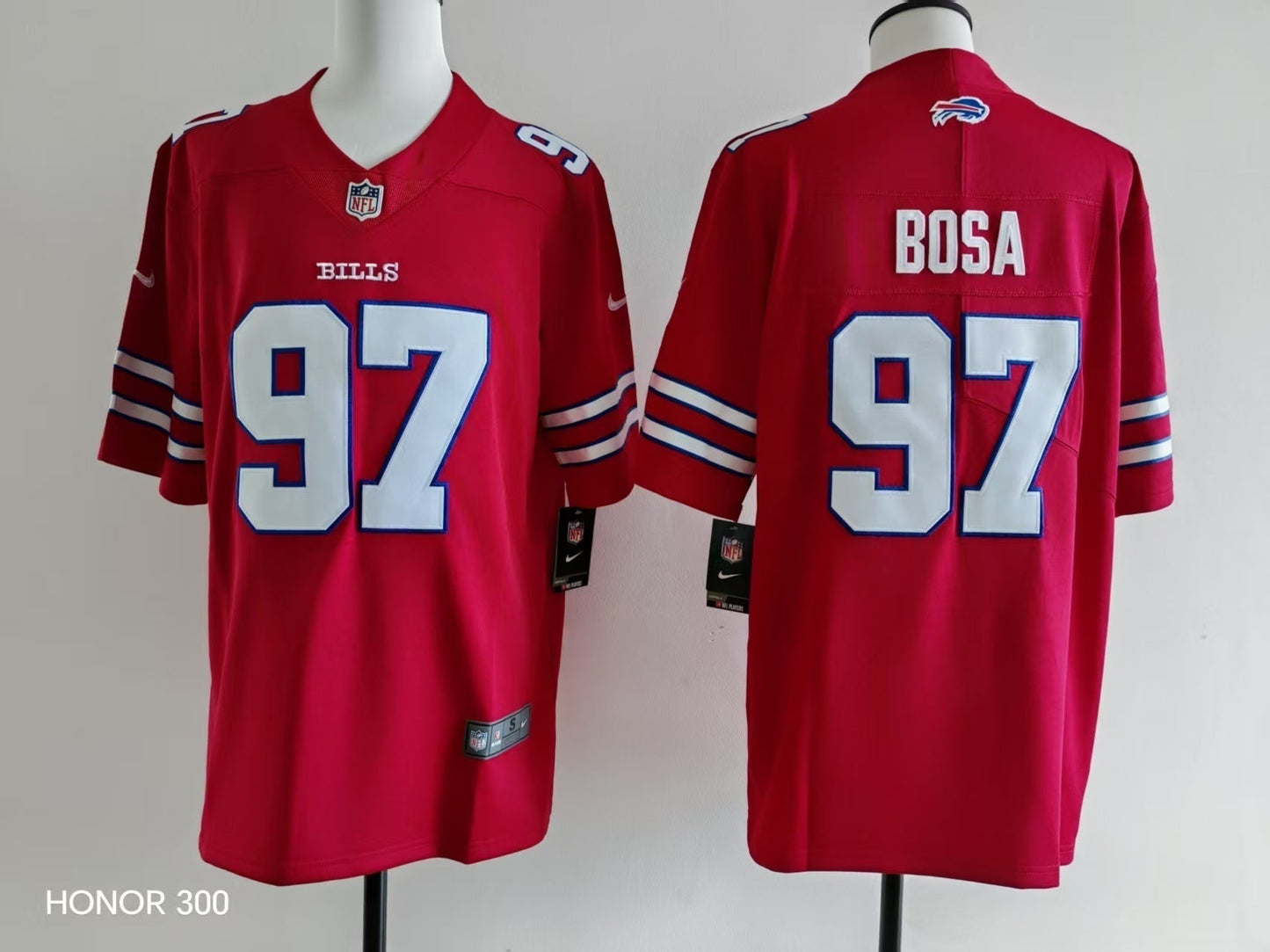 Men's Buffalo Bills Nick Bosa Jersey-Red football jersey product view 1