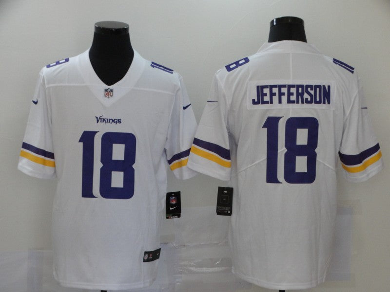 Men's Minnesota Vikings Justin Jefferson #18 White Player Game Jersey1 football jersey product view 1