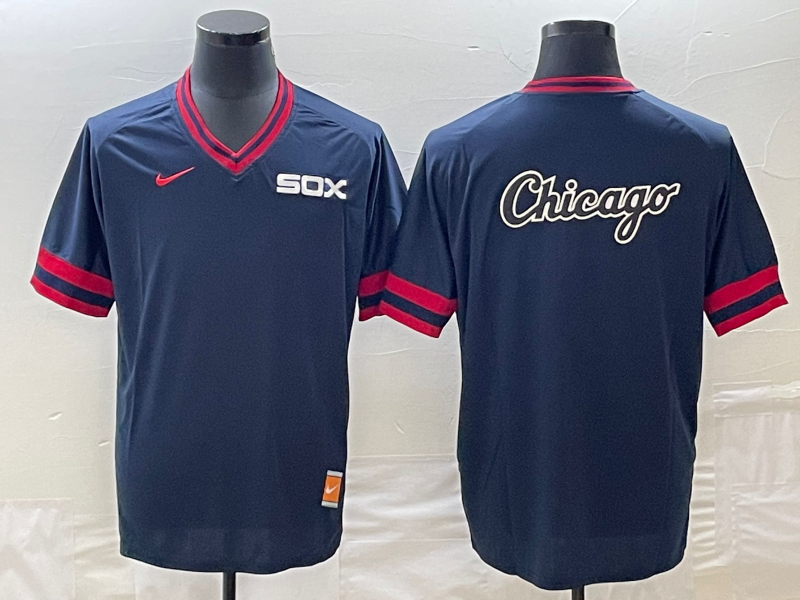 Men's Chicago White Sox Navy Cooperstown Collection Game Jersey baseball jersey product view 1