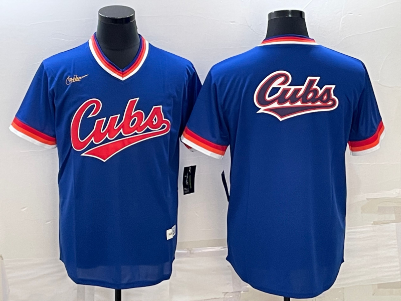 Men's Chicago Cubs Royal Road Cooperstown Collection Team Jersey1 baseball jersey product view 1