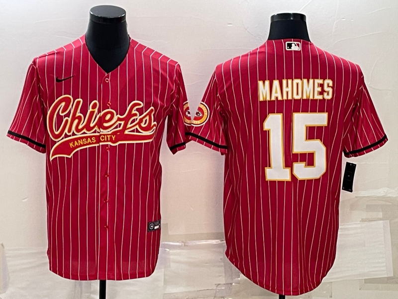Men's Kansas City Chiefs Patrick Mahomes #15 Red Player Jersey1 Joint Edition football jersey product view 1