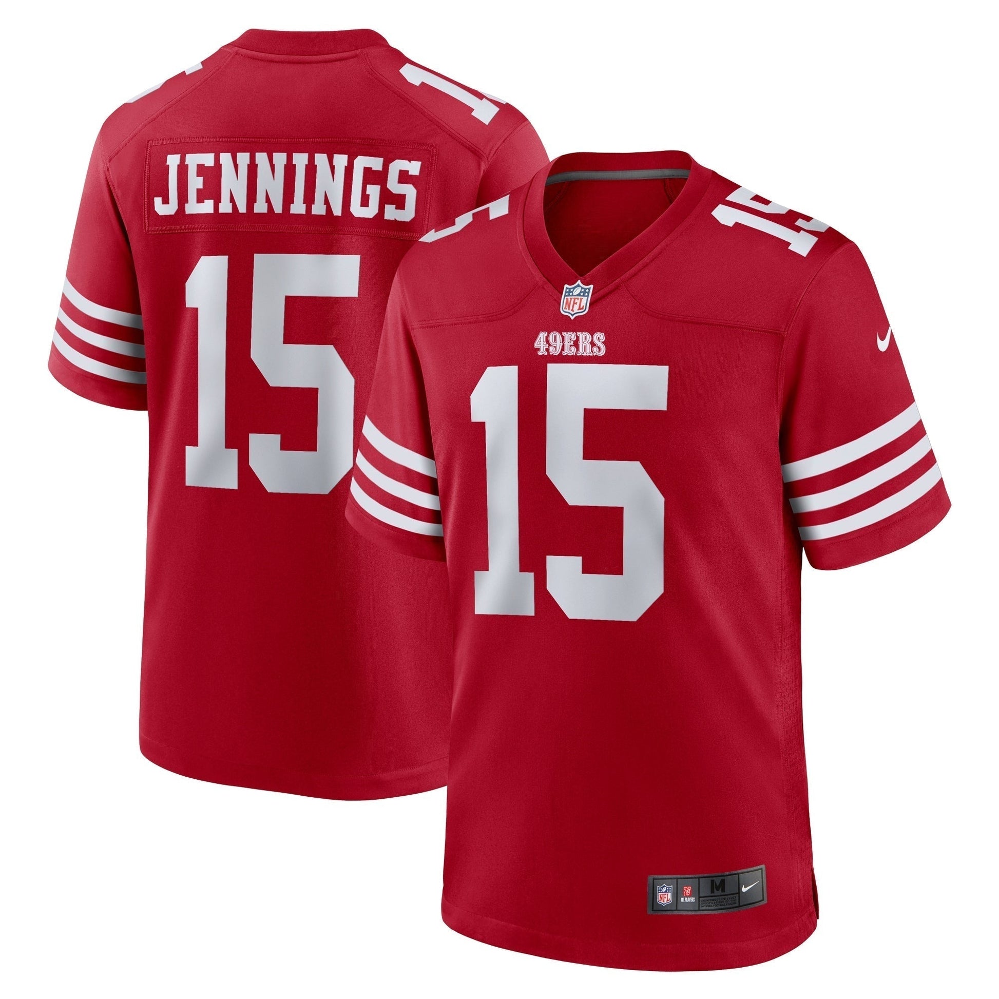 Jauan Jennings San Francisco 49ers Nike Game Jersey - Scarlet football jersey product view 1