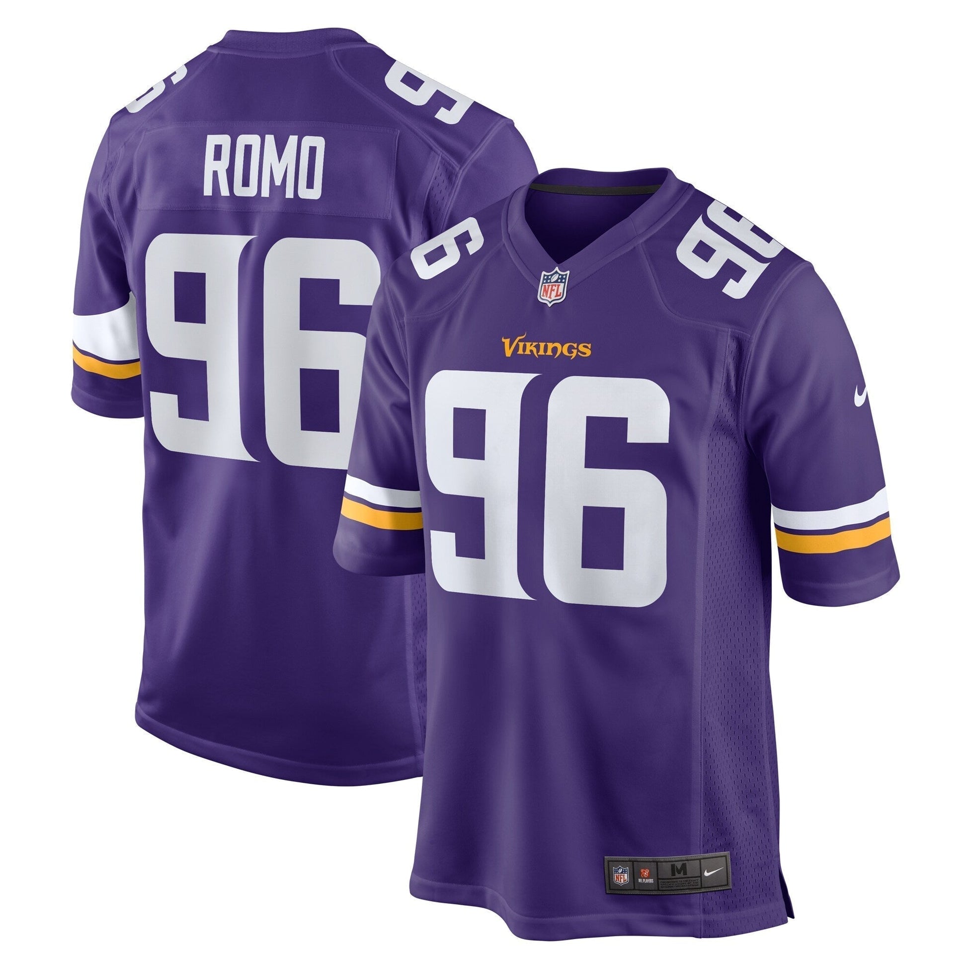 John Parker Romo Minnesota Vikings Nike Game Jersey - Purple football jersey product view 1