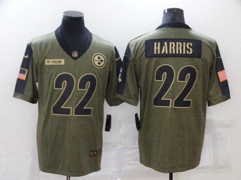 Men's Pittsburgh Steelers Najee Harris #22 Brown Game Jersey1 football jersey product view 1