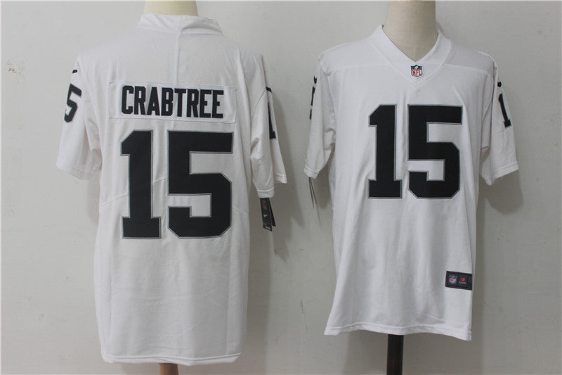 Men's Las Vegas Raiders Michael Crabtree #15 White Game Player Jersey1 football jersey product view 1