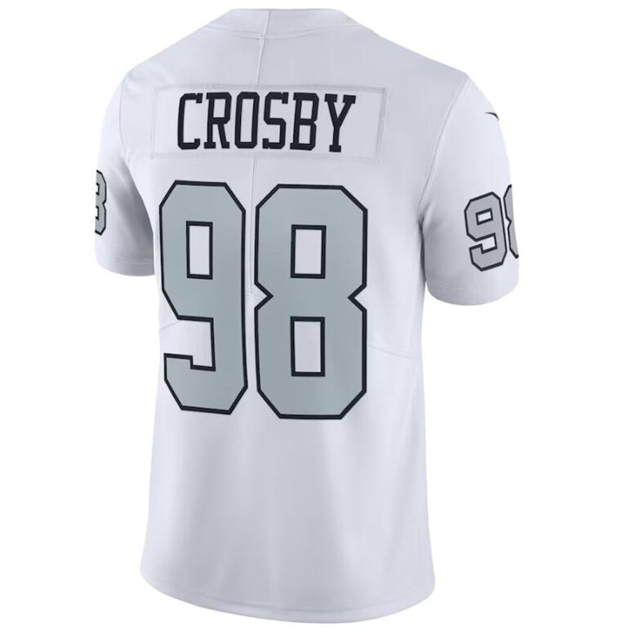 LV.Raiders #98 Maxx Crosby Player White Vapor F.U.S.E. Limited Football Jerseys football jersey product view 1