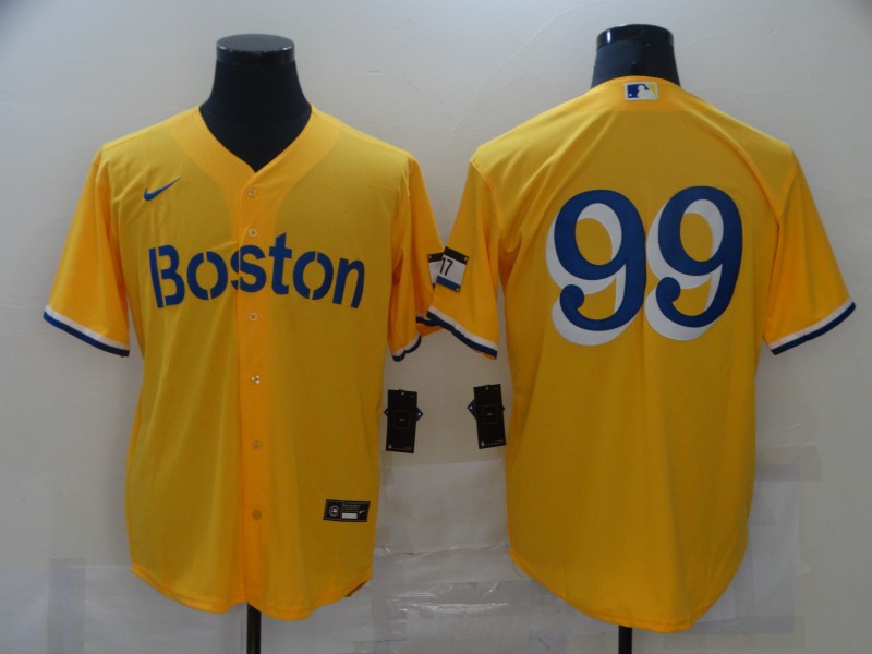 Men's Boston Red Sox Alex Verdugo #99 Gold City Connect Replica Player Jersey1 baseball jersey product view 1