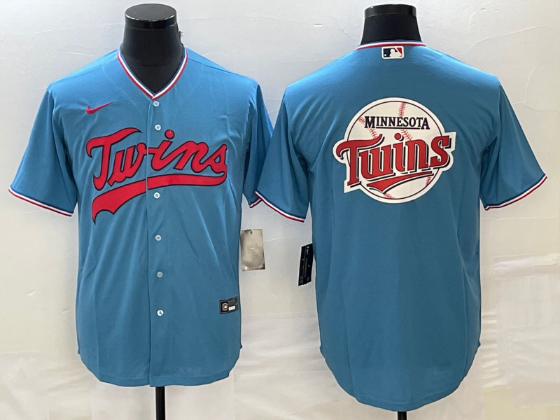 Men's Minnesota Twins Blue Replica Player Jersey1 baseball jersey product view 1