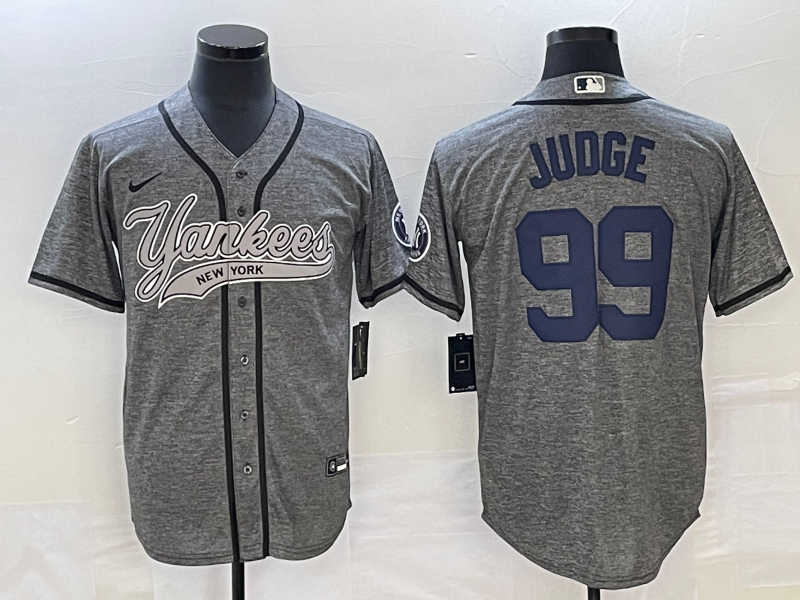 Men's New York Yankees Aaron Judge #99 Gray Game Jersey1 Joint Edition baseball jersey product view 1
