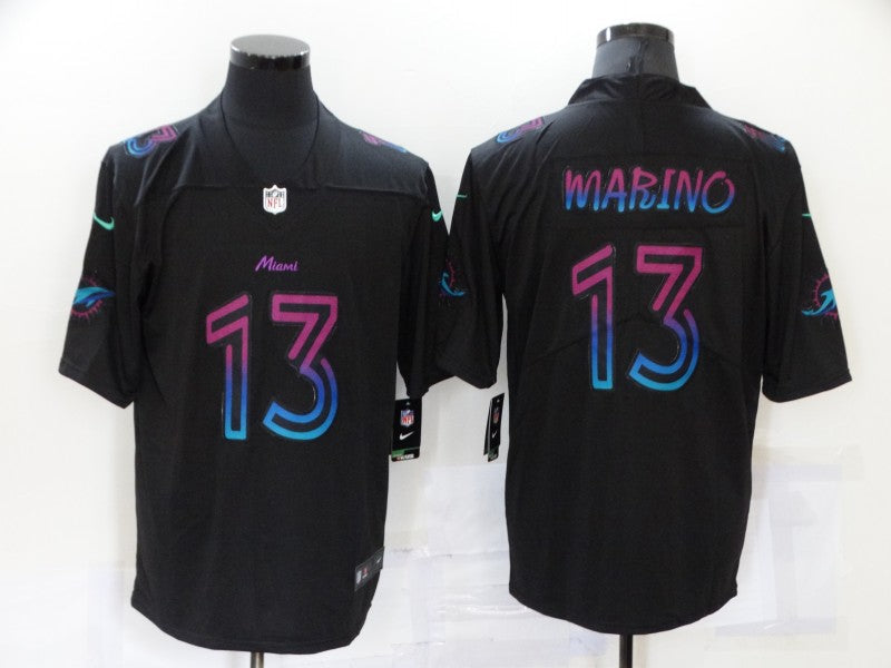 Men's Miami Dolphins Dan Marino #13 Black City Edition Game Jersey1 football jersey product view 1
