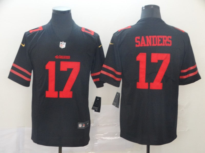 Men's San Francisco 49ers Emmanuel Sanders #17 Black Game Jersey1 football jersey product view 1