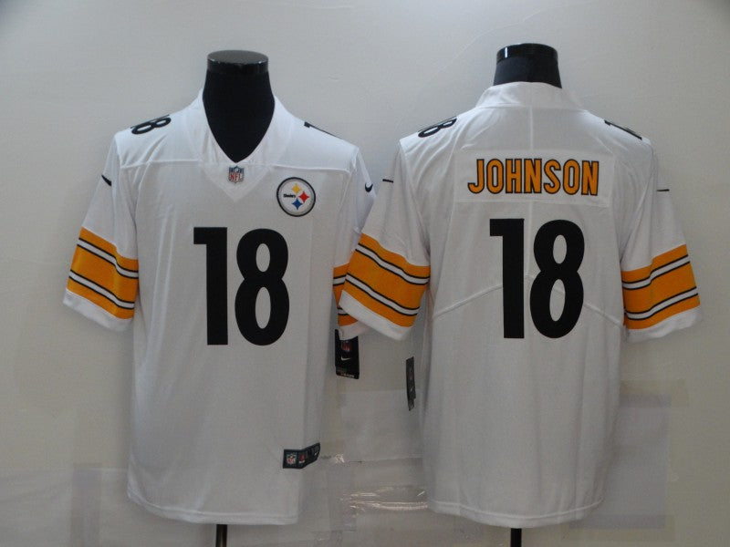 Men's Pittsburgh Steelers Diontae Johnson #18 White Game Jersey1 football jersey product view 1