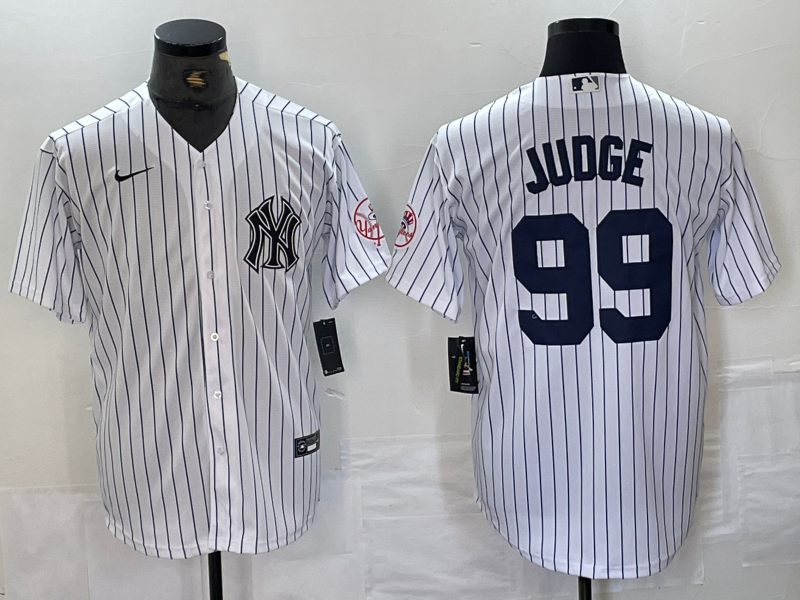 Men's New York Yankees Aaron Judge #99 White Limited Player Jersey1 baseball jersey product view 1