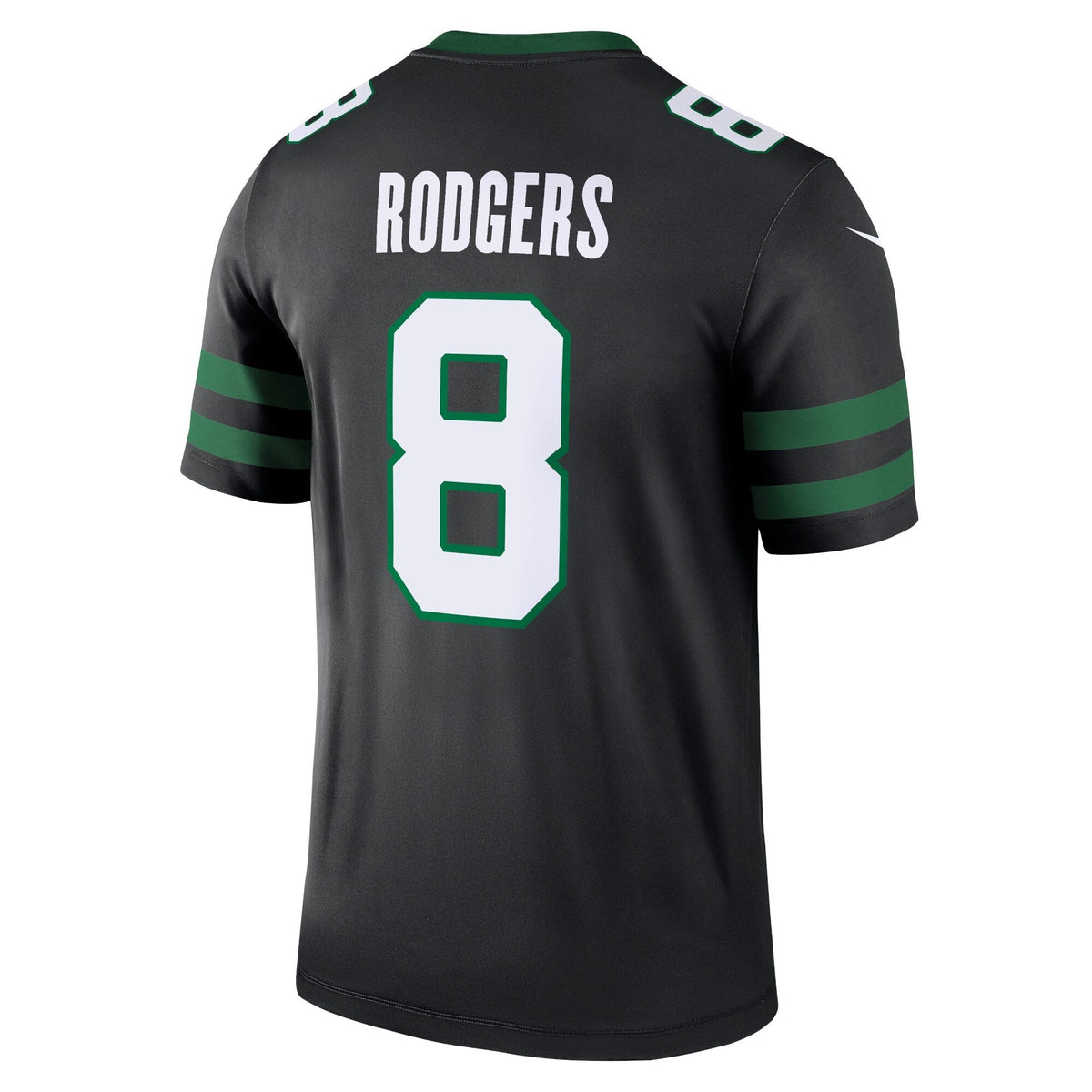 Aaron Rodgers New York Jets Nike Alternate Legend Jersey - Legacy Black football jersey product view 3