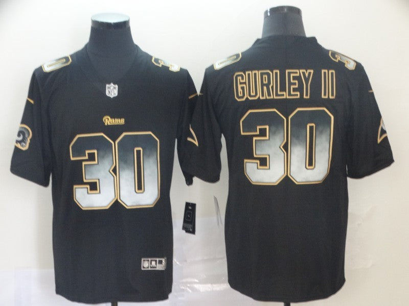 Men's Los Angeles Rams Todd Gurley II #30 Black Player Game Jersey1 football jersey product view 1