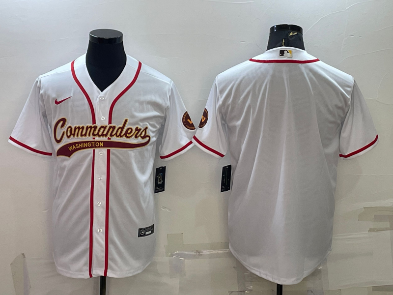 Men's Washington Commanders White Blank Jersey1 football jersey product view 1