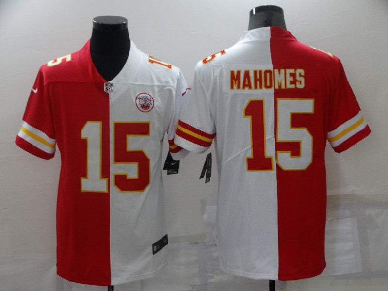Men's Kansas City Chiefs Patrick Mahomes #15 Red/White Game Jersey1 football jersey product view 1