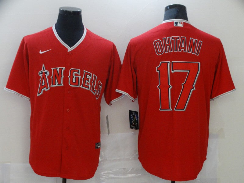 Men's Los Angeles Angels Shohei Ohtani #17 MLB Red Jersey1 baseball jersey product view 1