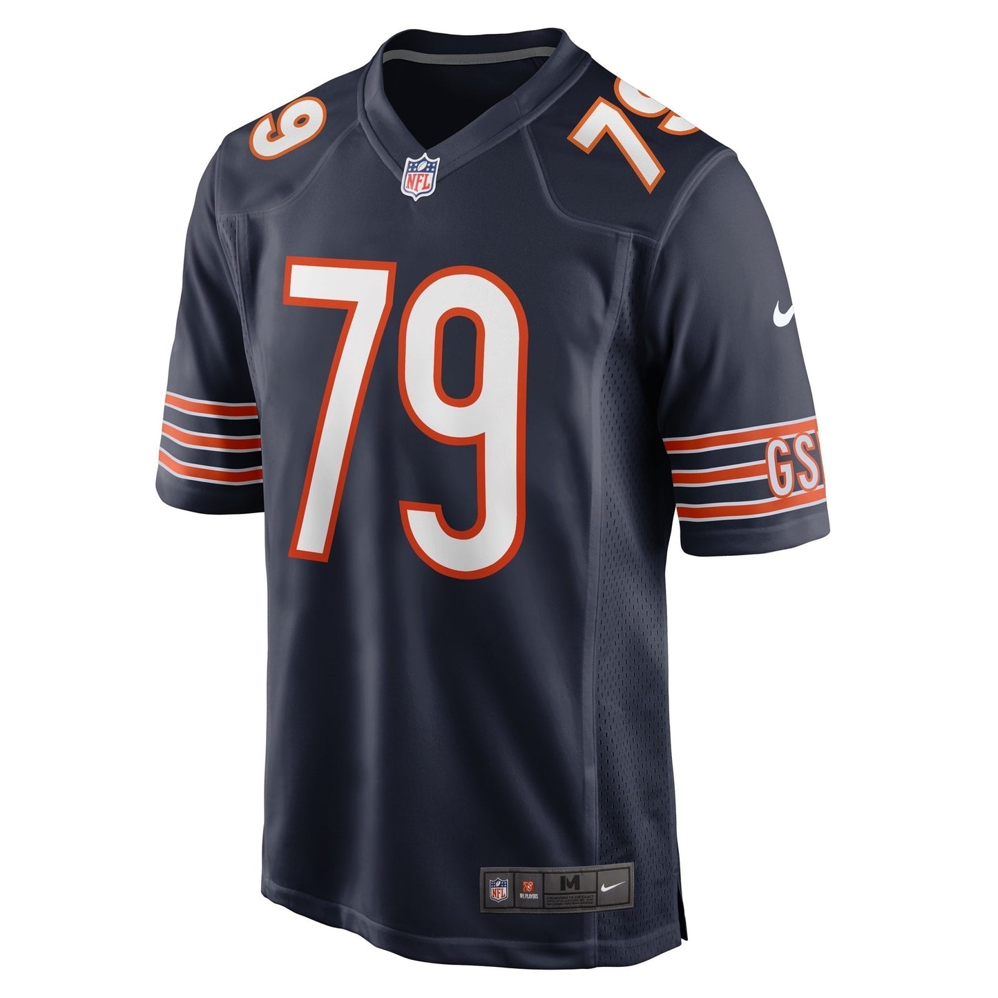 Austen Pleasants Chicago Bears Nike Game Jersey - Navy football jersey product view 2
