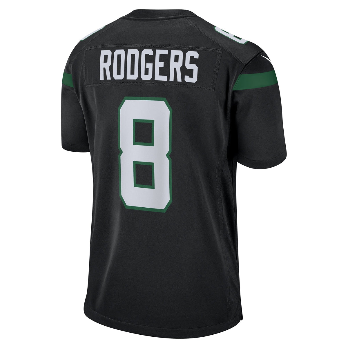 Aaron Rodgers New York Jets Nike Game Jersey - Black football jersey product view 3