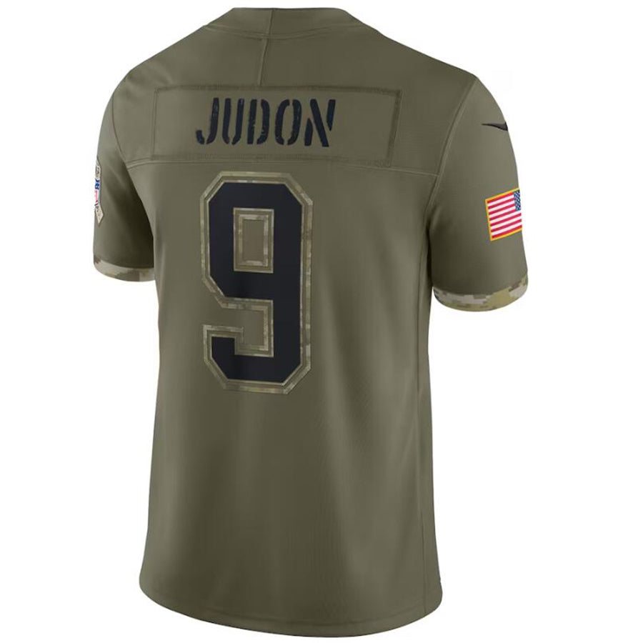 #9 Matthew Judon Player NE.Patriots Olive Salute To Service Limited Football Jerseys football jersey product view 1
