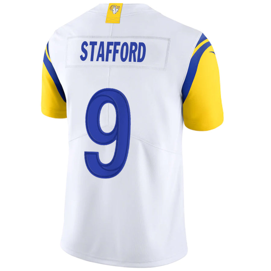 #9 Matthew Stafford Player LA.Rams White Stitched Game Football Jerseys football jersey product view 1