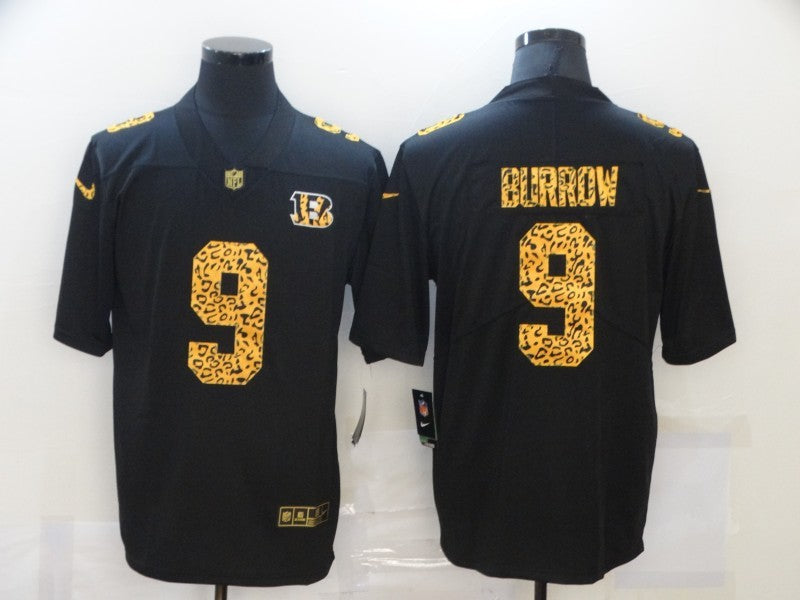 Men's Cincinnati Bengals Joe Burrow #9 Black Player Game Jersey1 football jersey product view 1