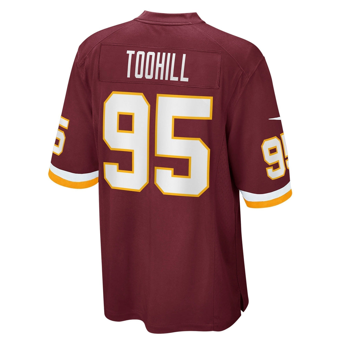 Casey Toohill Washington Football Team Nike Game Jersey - Burgundy football jersey product view 3
