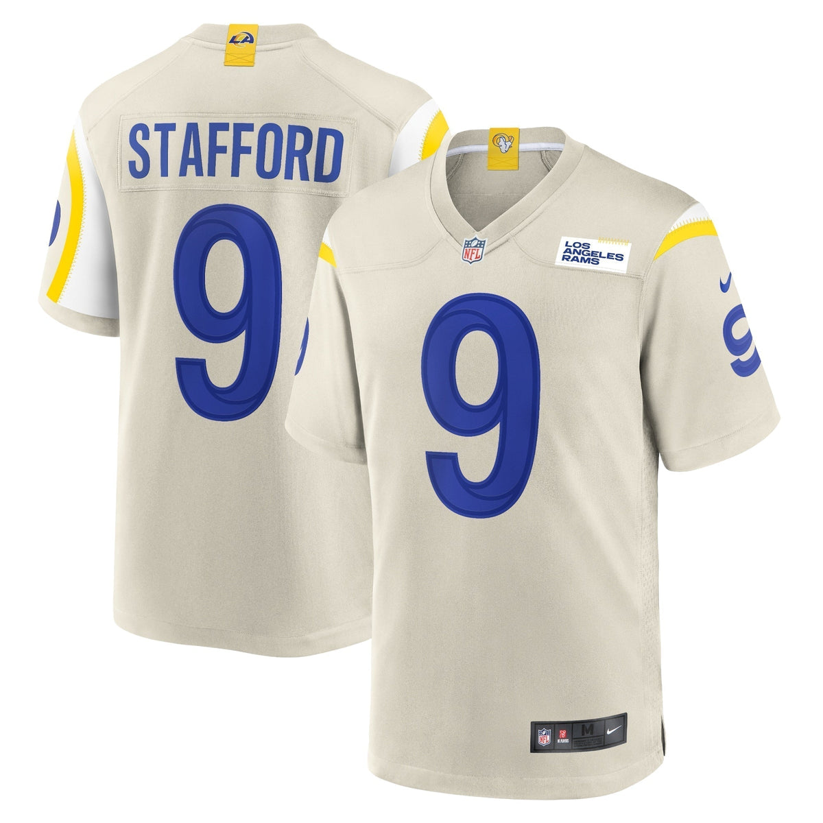 Matthew Stafford Los Angeles Rams Nike Game Jersey - Bone football jersey product view 1