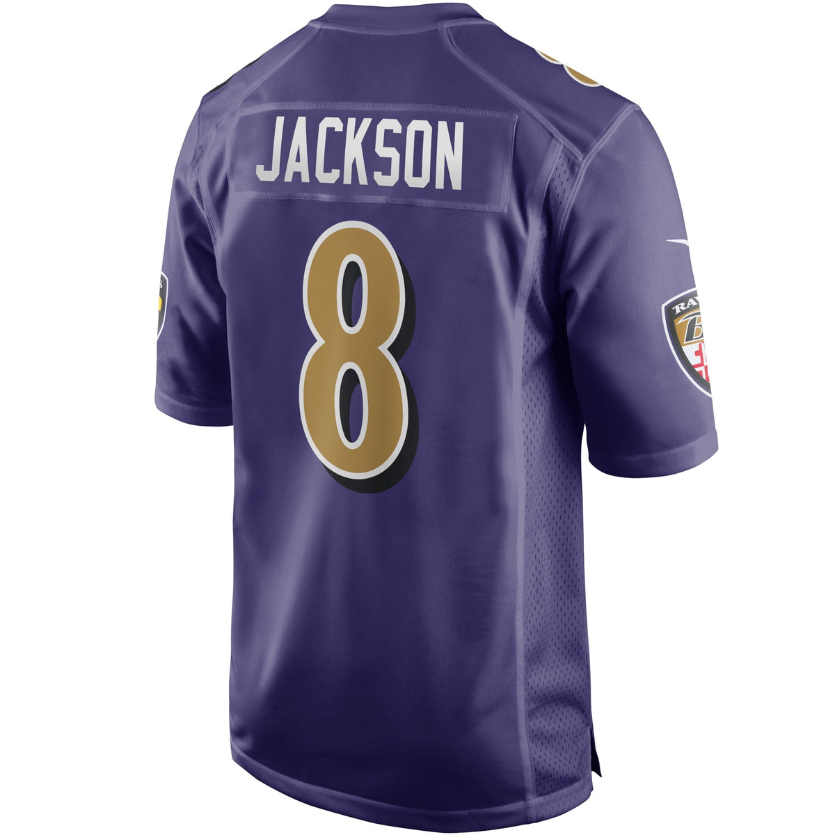 Lamar Jackson Baltimore Ravens Nike Alternate Game Jersey - Purple football jersey product view 3