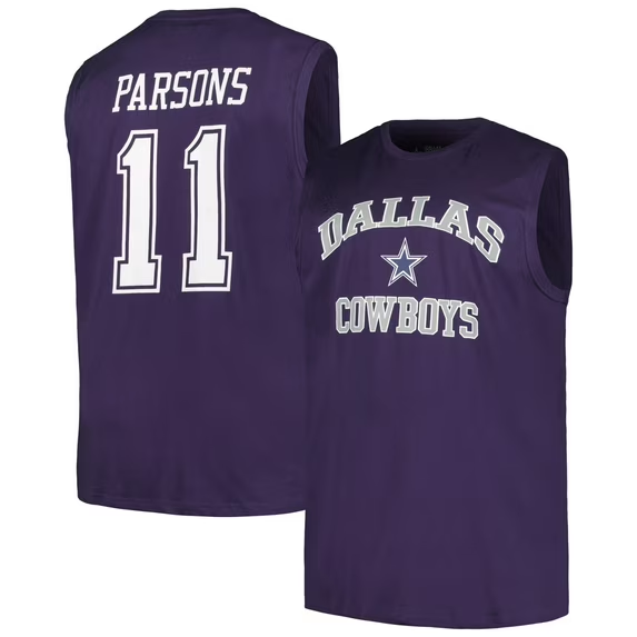 Men's Micah Parsons Navy Dallas Cowboys football jersey product view 1