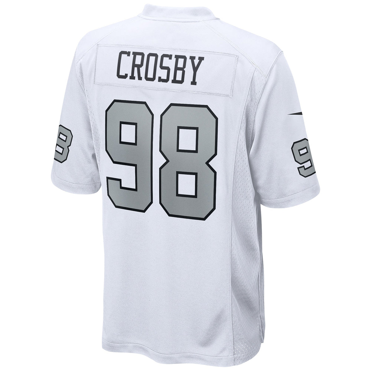 Maxx Crosby Las Vegas Raiders Nike Alternate Game Jersey - White football jersey product view 3