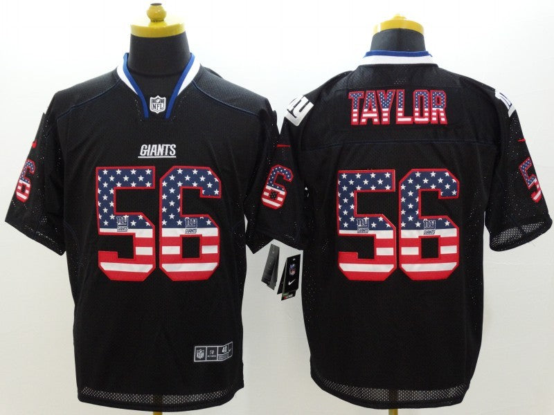 Men's New York Giants Lawrence Taylor #56 Black Game Jersey1 football jersey product view 1