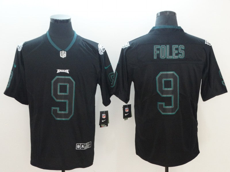 Men's Philadelphia Eagles #9 Nick Foles Black Game Jersey1 football jersey product view 1