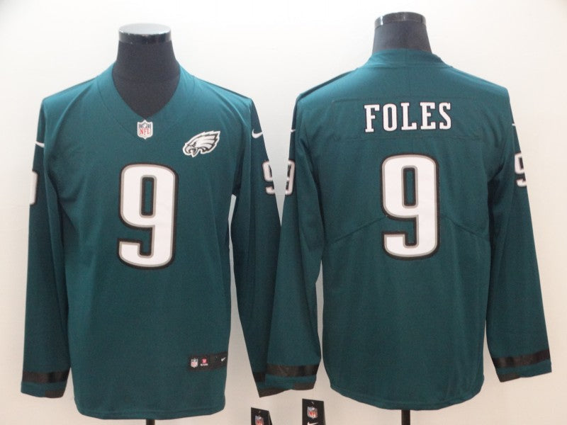 Men's Philadelphia Eagles Nick Foles #9 Midnight Green Team Game Jersey1 football jersey product view 1