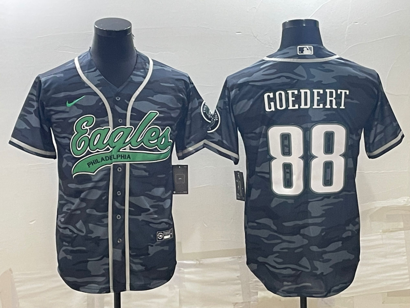 Men's Philadelphia Eagles Dallas Goedert #88 Grey Camouflage Game Jersey1 Joint Edition football jersey product view 1