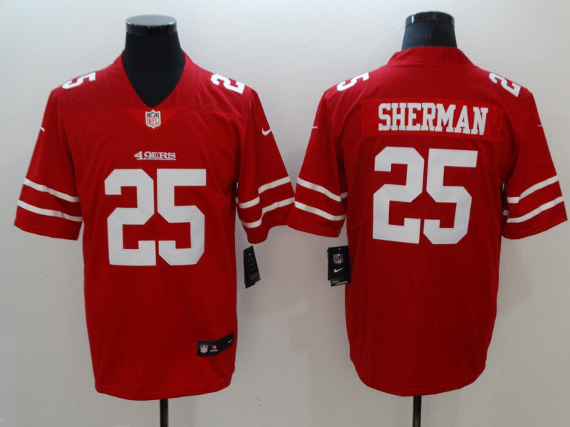 Men's San Francisco 49ers Richard Sherman #25 Red Game Jersey1 football jersey product view 1