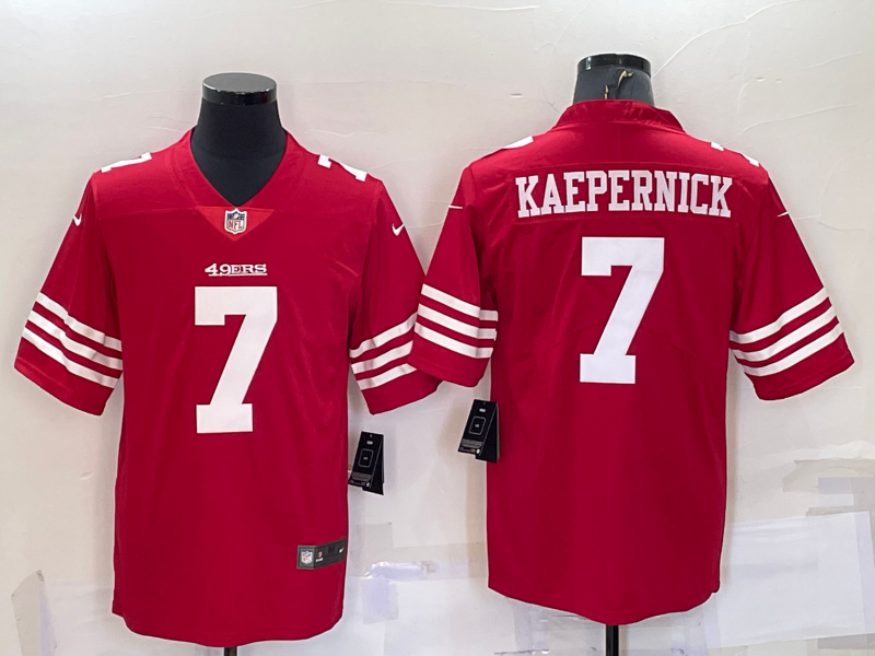 Men's San Francisco 49ers Colin Kaepernick #7 Red Player Jersey1 football jersey product view 1