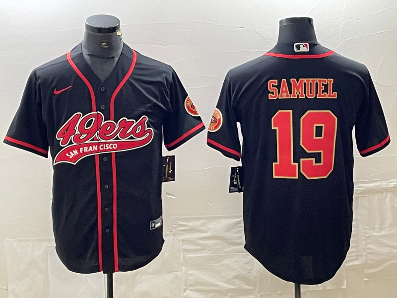 Men's San Francisco 49ers Deebo Samuel #19 Black Fashion Jersey1 Joint Edition football jersey product view 1