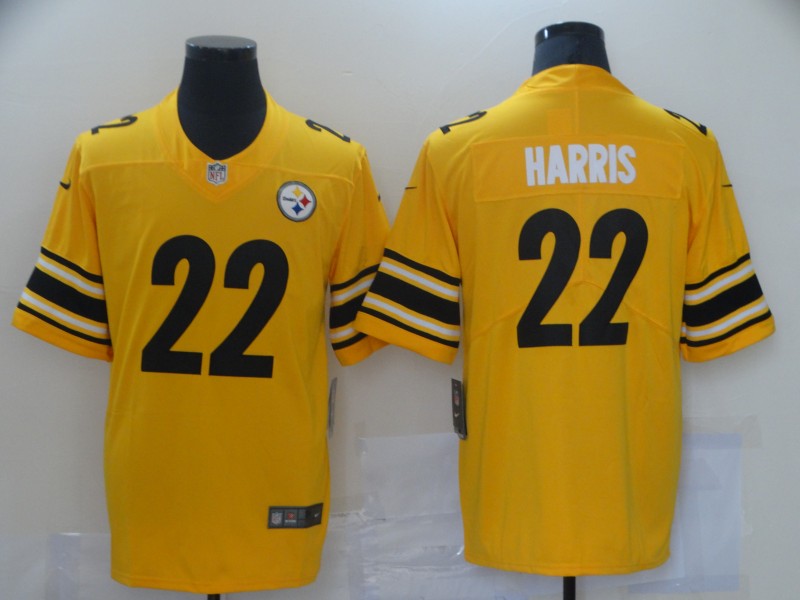 Men's Pittsburgh Steelers Najee Harris #22 Gold Inverted Team Game Jersey1 football jersey product view 1