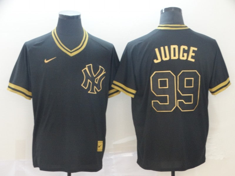 Men's New York Yankees Aaron Judge #99 Black Authentic Game Jersey1 baseball jersey product view 1